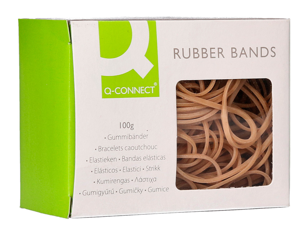 BRACELET CAOUTCHOUC Q-CONNECT N.12.5 125X9MM BOÎTE FENÊTRE 100G