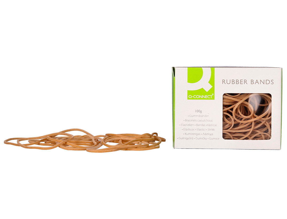 BRACELET CAOUTCHOUC Q-CONNECT N.12.5 125X9MM BOÎTE FENÊTRE 100G