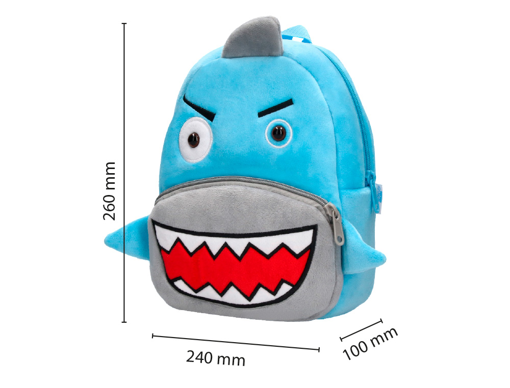 SAC A DOS LIDERPAPEL BABY FINITION PELUCHE REQUIN       260X100X240MM