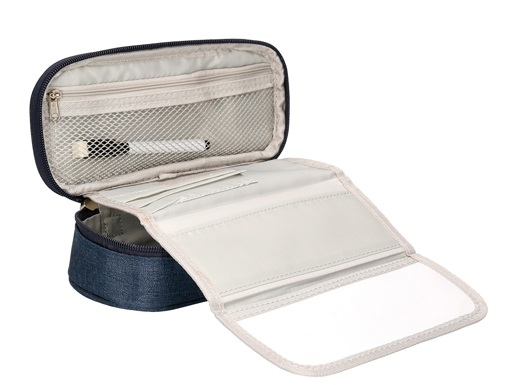 TROUSSE LIDERPAPEL SCOLAIRE OVALE VOLET EFFACABLE A SEC ET POIGNEE 1 COMPARTIMENT 3 COLORIS ASSORTIS