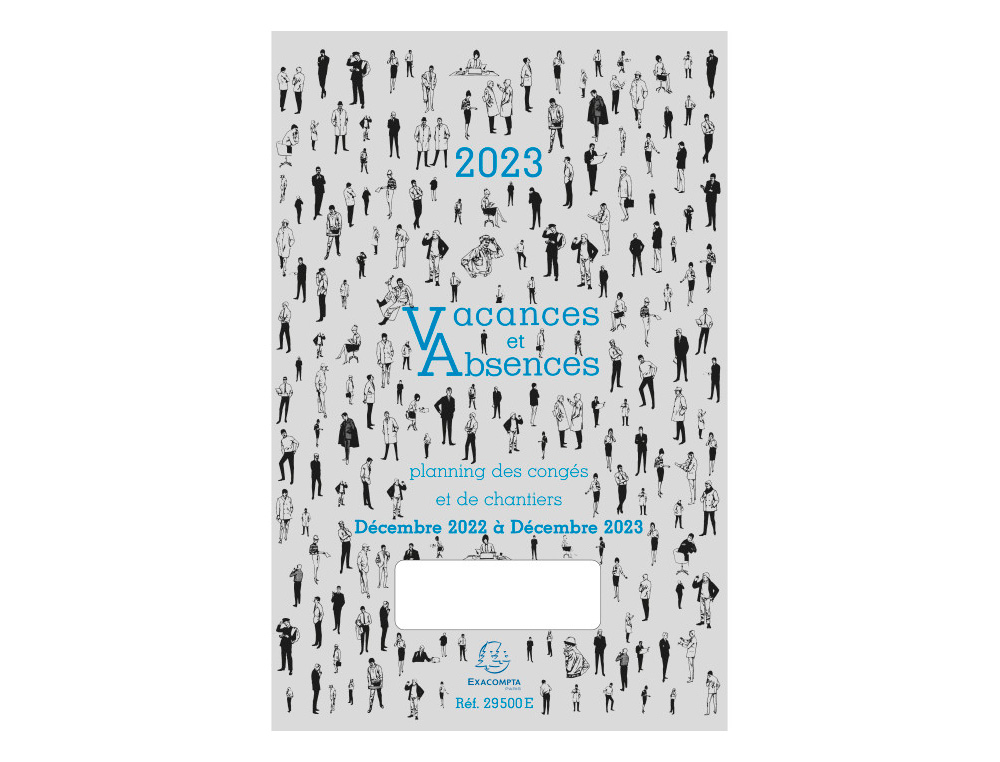 PLANNING CONGÉS DU PERSONNEL EXACOMPTA POUR SOCIÉTÉS MINIMUM 5 PERSONNES 13 MOIS DÉCEMBRE/DÉCEMBRE