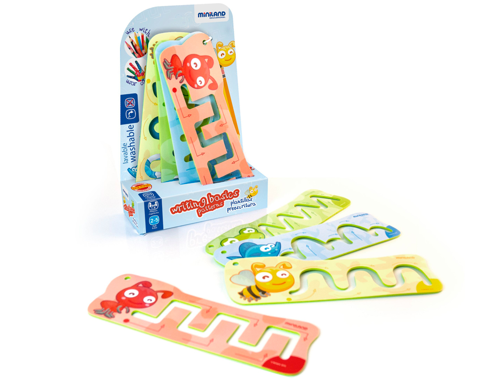 JEU MINILAND MOD’ÈLE DE TRACÉS GRAFO PATTERNS LAVABLE 4 UNITÉS