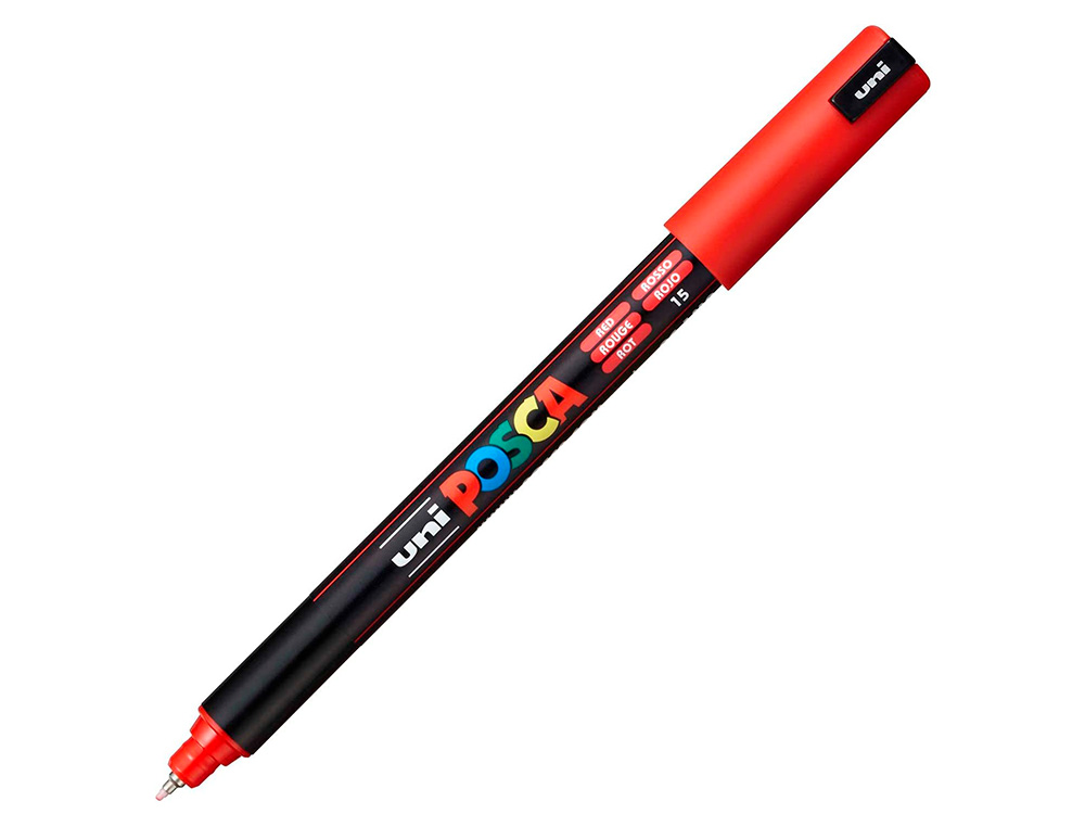 MARQUEUR POSCA PC1MR BASE EAU POINTE CALIBREE EXTRA FINE 0,7MM SANS ODEURS/ALCOOL/SOLVANT COLORIS ROUGE