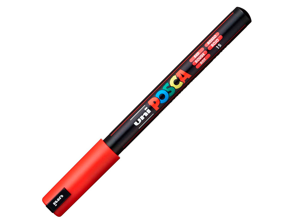 MARQUEUR POSCA PC1MR BASE EAU POINTE CALIBREE EXTRA FINE 0,7MM SANS ODEURS/ALCOOL/SOLVANT COLORIS ROUGE