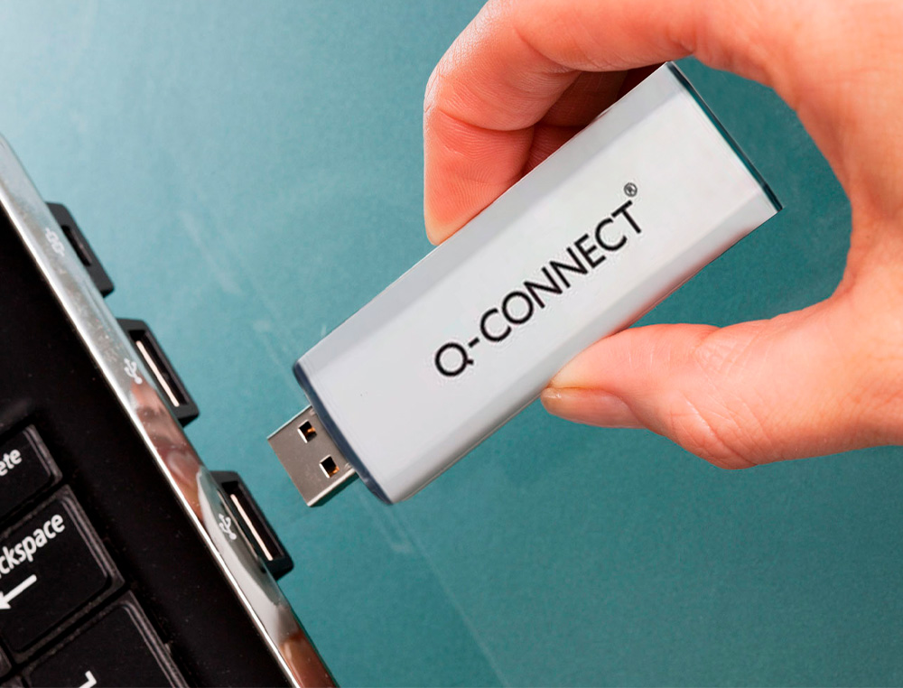 CLÉ USB Q-CONNECT 3.0 16GB LECTURE175MB/S ÉCRITURE 60MB/S    RÉTRACTABLE INTERFACE SUPERSPEED 3.0 COMPATIBLE USB 2.0