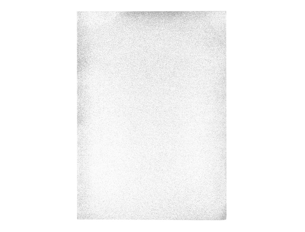 PLAQUE MOUSSE LIDERPAPEL PAILLETÉE 50X70CM 60G/M2 ÉPAISSEUR 2MM UNICOLORE BLANC