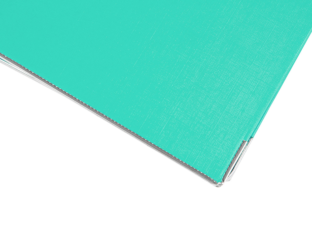 CLASSEUR LEVIER LIDERPAPEL A4 DOCUMENTA CARTON REMBORDÉ 1,9MM DOS 52MM RADO MÉTALLIQUE COLORIS VERT CLAIR