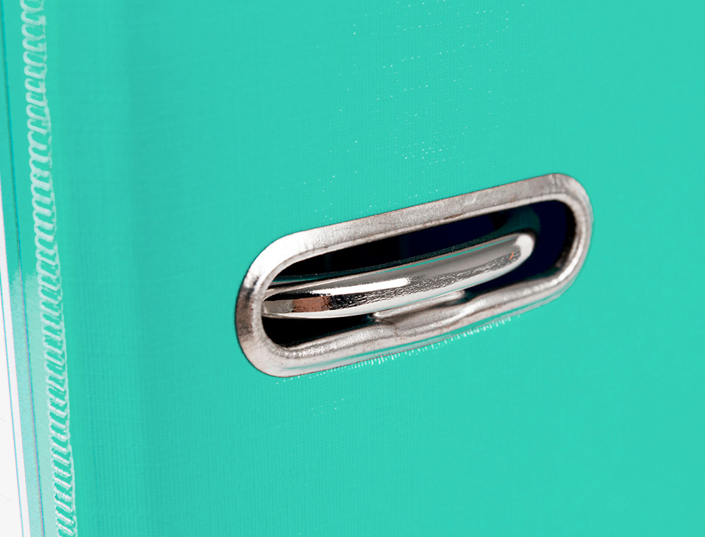 CLASSEUR LEVIER LIDERPAPEL A4 DOCUMENTA CARTON REMBORDÉ 1,9MM DOS 52MM RADO MÉTALLIQUE COLORIS VERT CLAIR