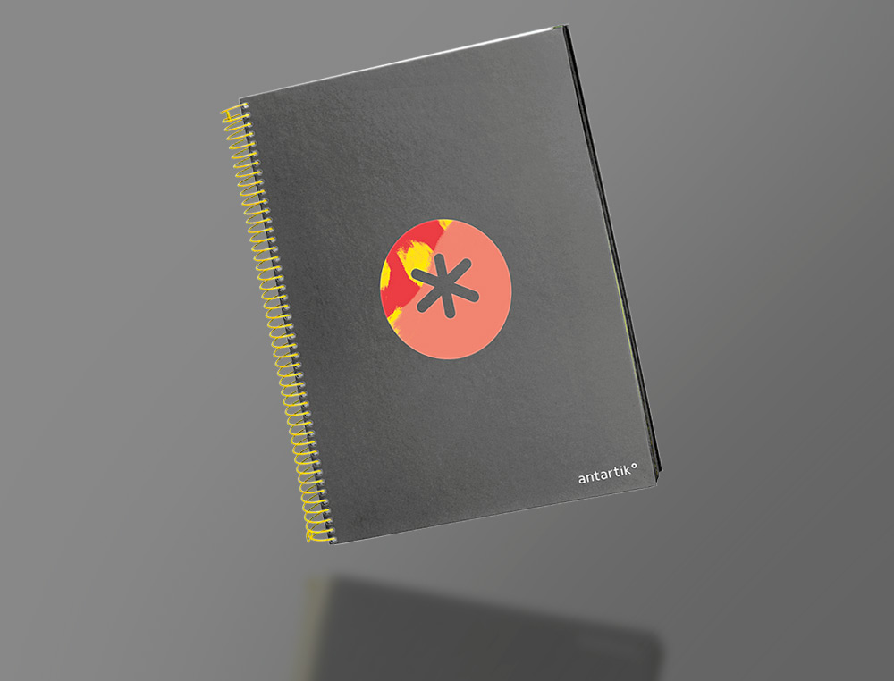 CAHIER SPIRALE ANTARTIK A4 120F 100G REMBORDE 5X5MM MICRO-PERF 5 BANDES 4 TROUS TRENDING 2020 NOIR