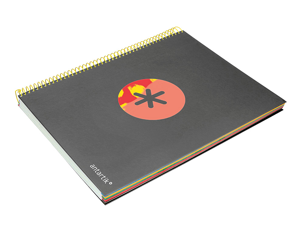 CAHIER SPIRALE ANTARTIK A4 120F 100G REMBORDE 5X5MM MICRO-PERF 5 BANDES 4 TROUS TRENDING 2020 NOIR