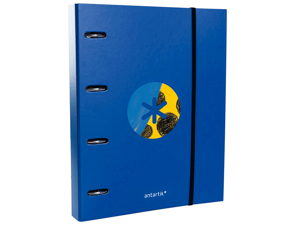 CLASSEUR ANTARTIK TRENDING TOPIC 2020 4 ANNEAUX RONDS    40MM FEUILLET MOBILE A4 5X5MM COLORIS BLEU