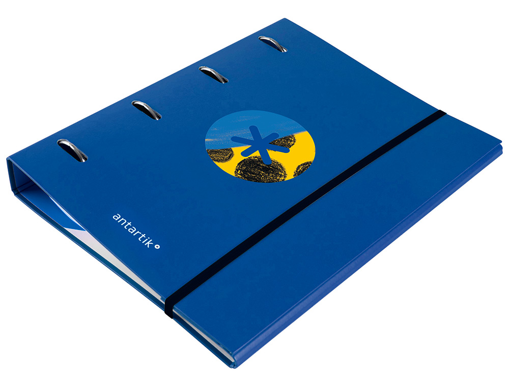 CLASSEUR ANTARTIK TRENDING TOPIC 2020 4 ANNEAUX RONDS    40MM FEUILLET MOBILE A4 5X5MM COLORIS BLEU