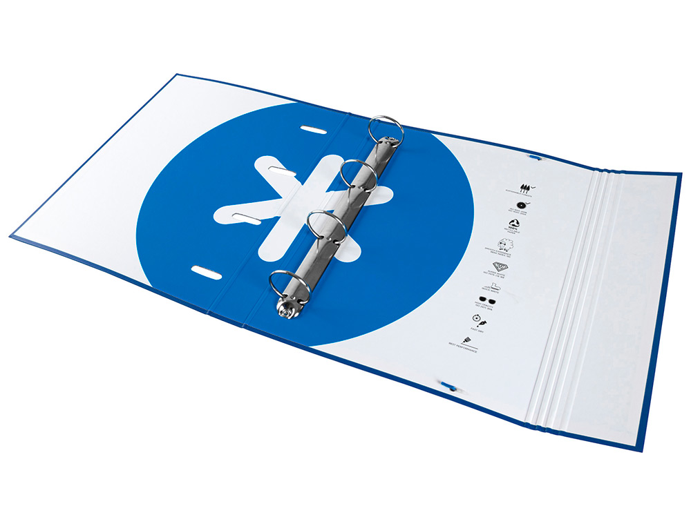 CLASSEUR ANTARTIK TRENDING TOPIC 2020 4 ANNEAUX RONDS    40MM FEUILLET MOBILE A4 5X5MM COLORIS BLEU