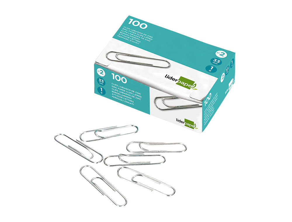 TROMBONE LIDERPAPEL ZINC BOUT ROND 33MM BOTE 100 UNITS