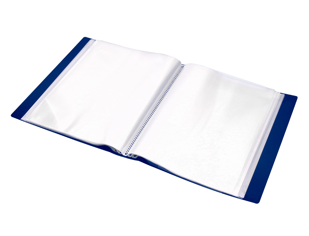 PROTEGE-DOCS LIDERPAPEL KANGOUROU PERSONNALISABLE POLYPRO 40 POCHETTES FIXES A4 210X297MM BLEU TRANSLUCIDE