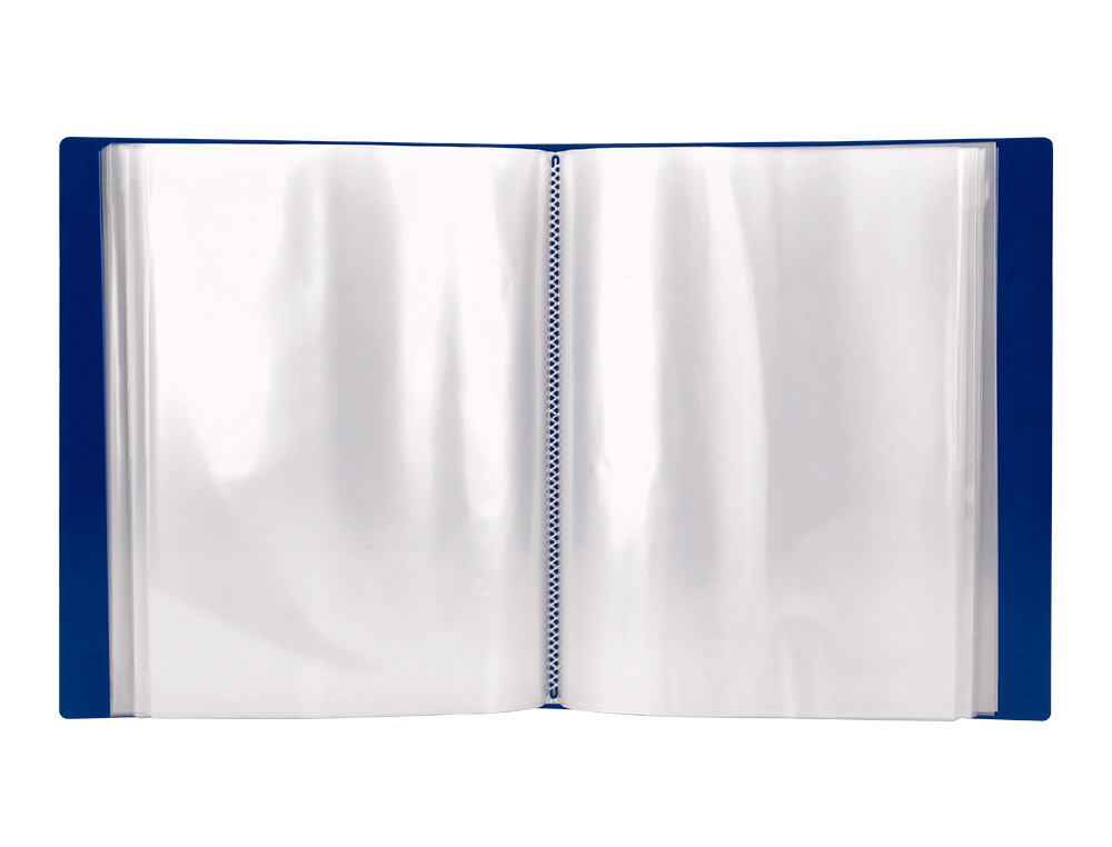 PROTEGE-DOCS LIDERPAPEL KANGOUROU PERSONNALISABLE POLYPRO 40 POCHETTES FIXES A4 210X297MM BLEU TRANSLUCIDE
