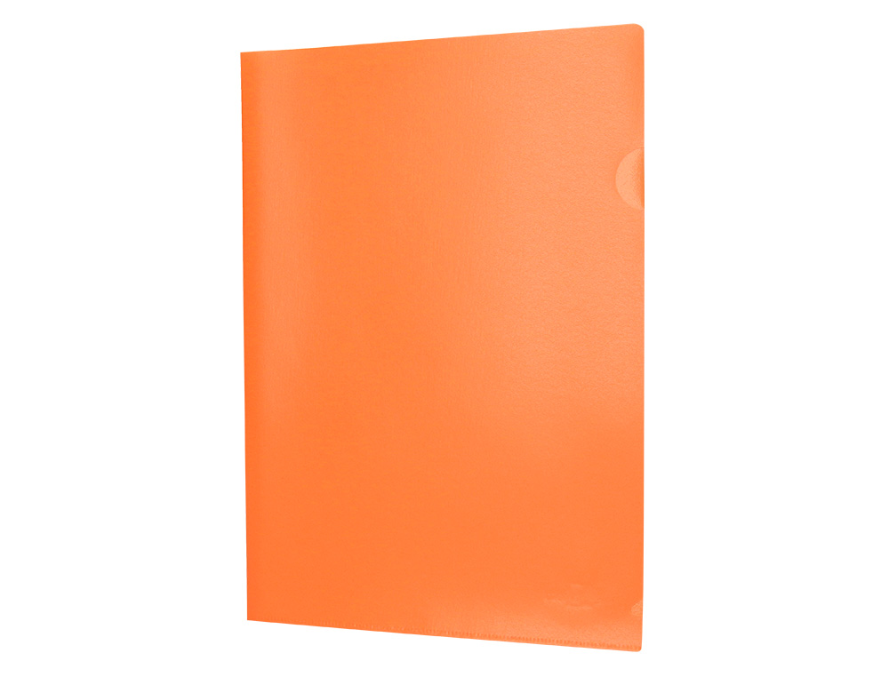 POCHETTE COIN LIDERPAPEL POLYPROPYLENE 180 MICRONS A4  210X297MM CAPACITE 20F        COLORIS ORANGE FLUO
