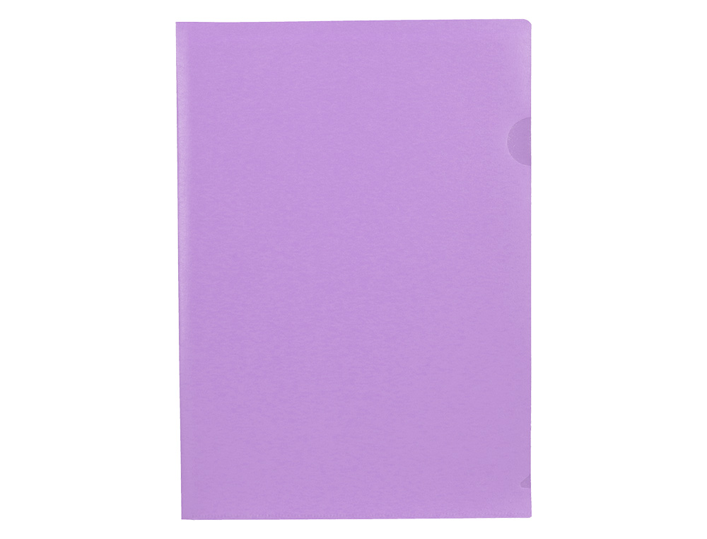POCHETTE COIN LIDERPAPEL POLYPROPYLENE 180 MICRONS A4 210X297MM CAPACITE 20F COLORIS LAVANDE OPAQUE