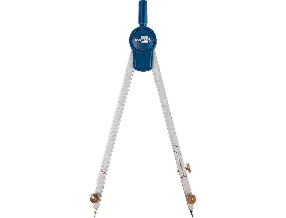 COMPAS LIDERPAPEL ARTICULÉ 2 BRANCHES CIRCONFÉRENCE 48CM LONGUEUR 15CM BAGUE MINE 2MM ÉTUI PLASTIQUE