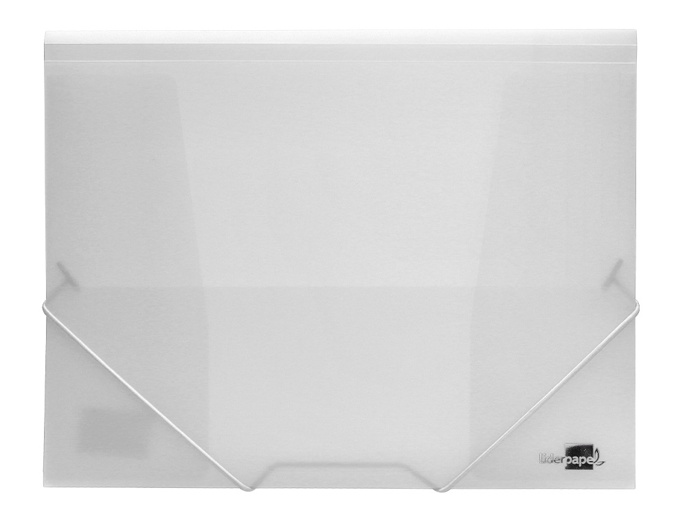 CHEMISE LIDERPAPEL POLYPROPYLÈNE DOS FLEXIBLE A4 210X297MM 4/10E 3 RABATS ÉLASTIQUE 100F COLORIS TRANSPARENT
