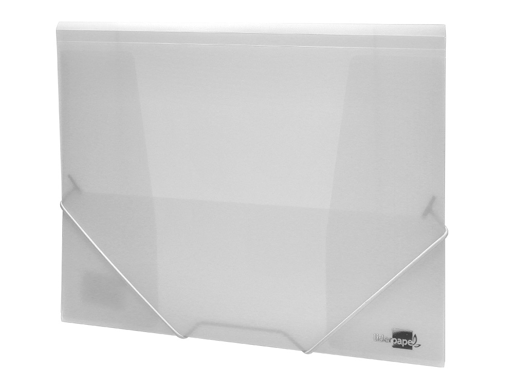 CHEMISE LIDERPAPEL POLYPROPYLÈNE DOS FLEXIBLE A4 210X297MM 4/10E 3 RABATS ÉLASTIQUE 100F COLORIS TRANSPARENT