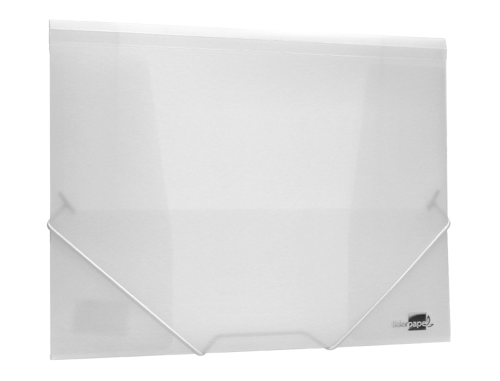 CHEMISE LIDERPAPEL POLYPROPYLÈNE DOS FLEXIBLE A4 210X297MM 4/10E 3 RABATS ÉLASTIQUE 100F COLORIS TRANSPARENT