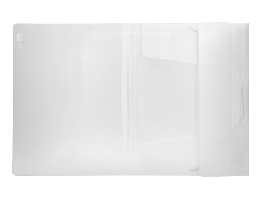 CHEMISE LIDERPAPEL POLYPROPYLÈNE DOS FLEXIBLE A4 210X297MM 4/10E 3 RABATS ÉLASTIQUE 100F COLORIS TRANSPARENT