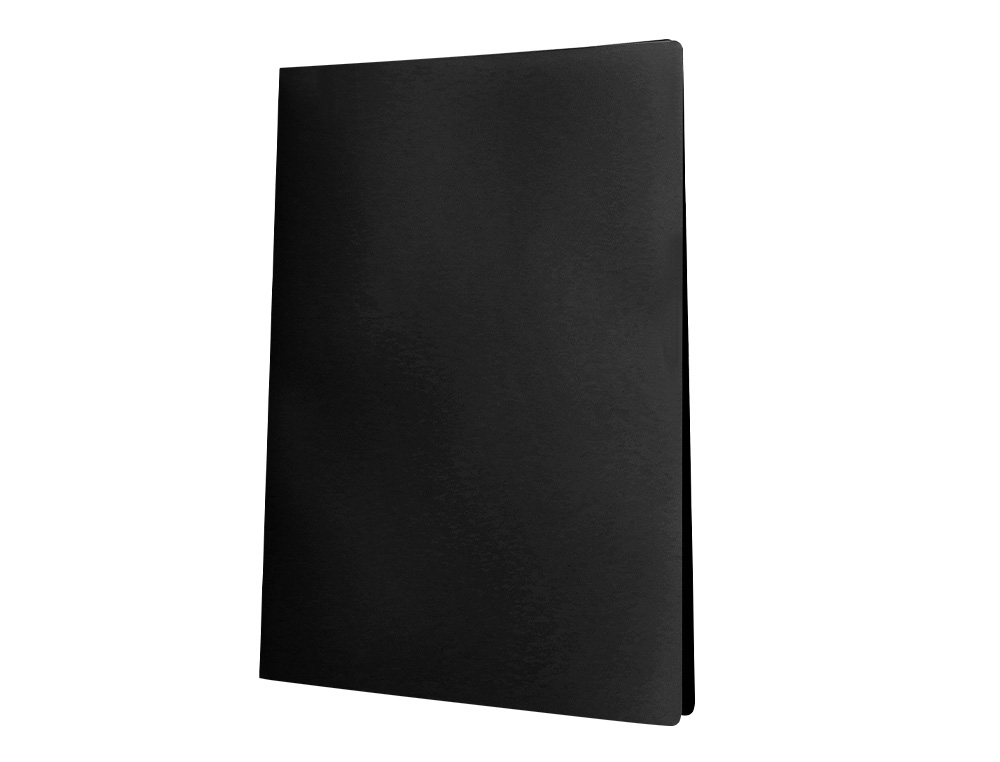 PROTÈGE-DOCUMENTS LIDERPAPEL POLYPROPYLÈNE COUVERTURE FLEXIBLE 10 POCHETTES FIXES A4 210X297MM NOIR OPAQUE