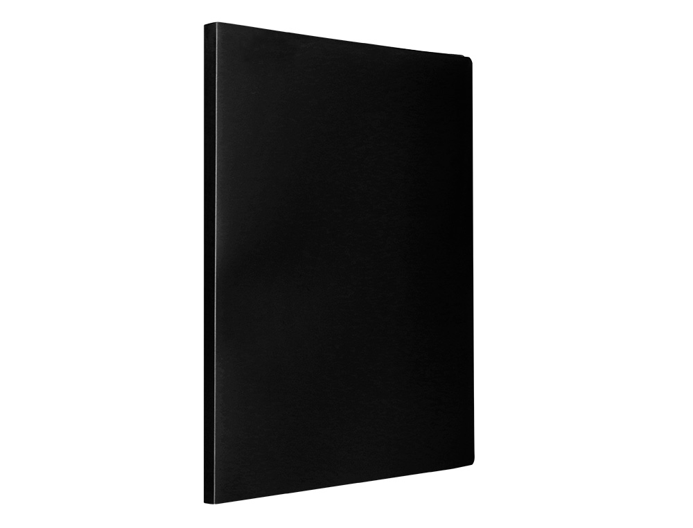 PROTÈGE-DOCUMENTS LIDERPAPEL POLYPROPYLÈNE COUVERTURE FLEXIBLE 10 POCHETTES FIXES A4 210X297MM NOIR OPAQUE