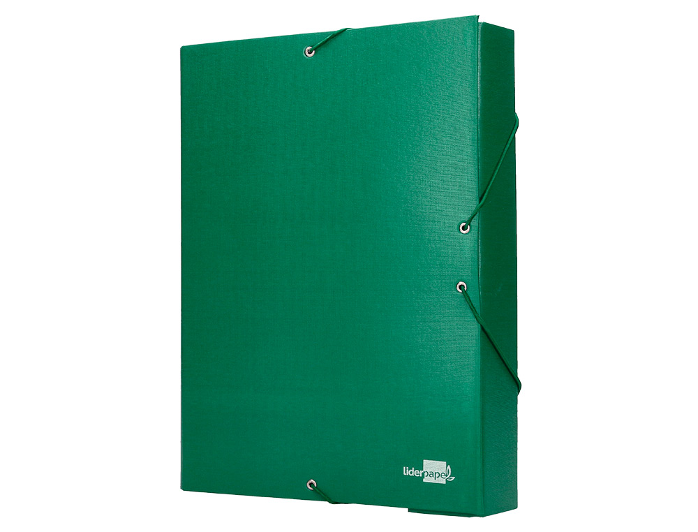 BOTE CLASSEMENT CARTON LIDERPAPEL 1,9MM PROJETS PAPER COAT 250X350MM DOCUMENTS A4+ DOS 70MM COLORIS VERT