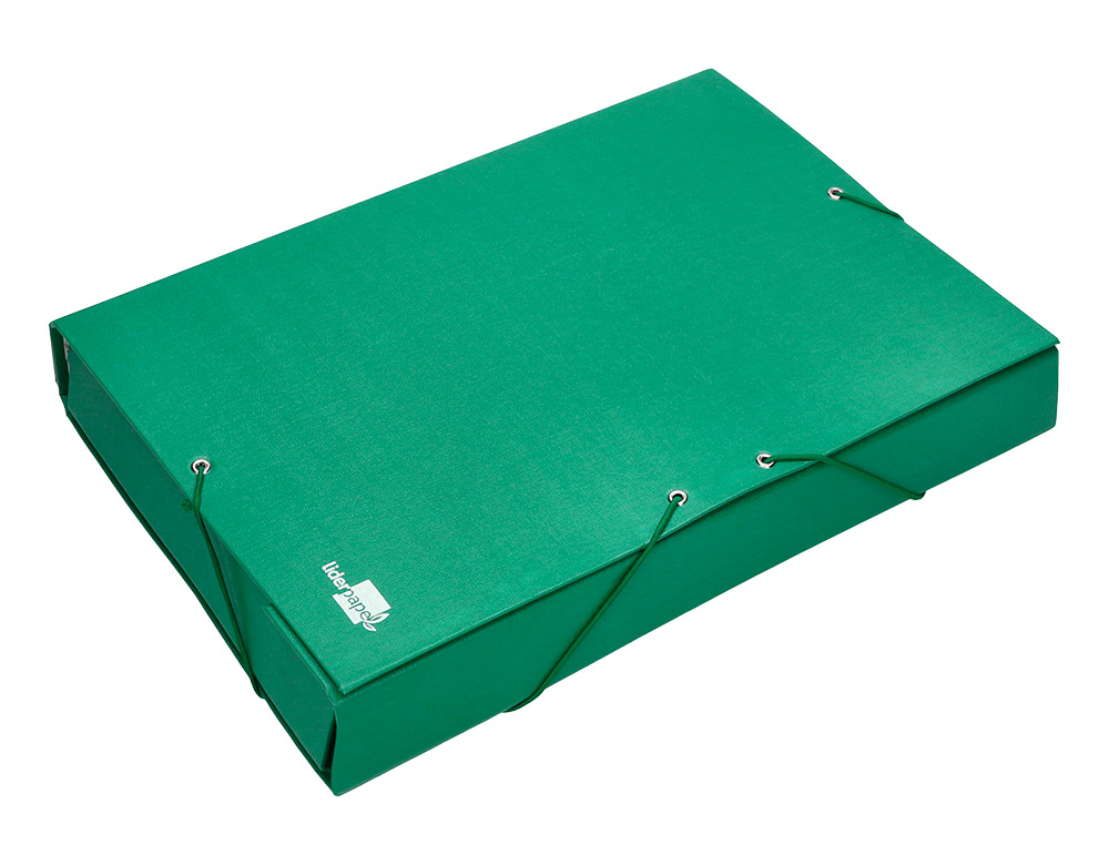 BOTE CLASSEMENT CARTON LIDERPAPEL 1,9MM PROJETS PAPER COAT 250X350MM DOCUMENTS A4+ DOS 70MM COLORIS VERT