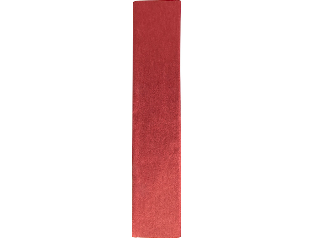 PAPIER CRÉPON LIDERPAPEL 34G/M2 50CMX2.5M UNICOLORE ROUGE MÉTALLISÉ