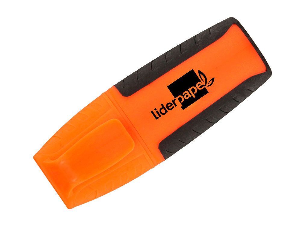 SURLIGNEUR LIDERPAPEL FLUORESCENT MINI TRACÉ 1/4MM POINTE BISEAUTÉE GRIP CAOUTCHOUC COLORIS ORANGE