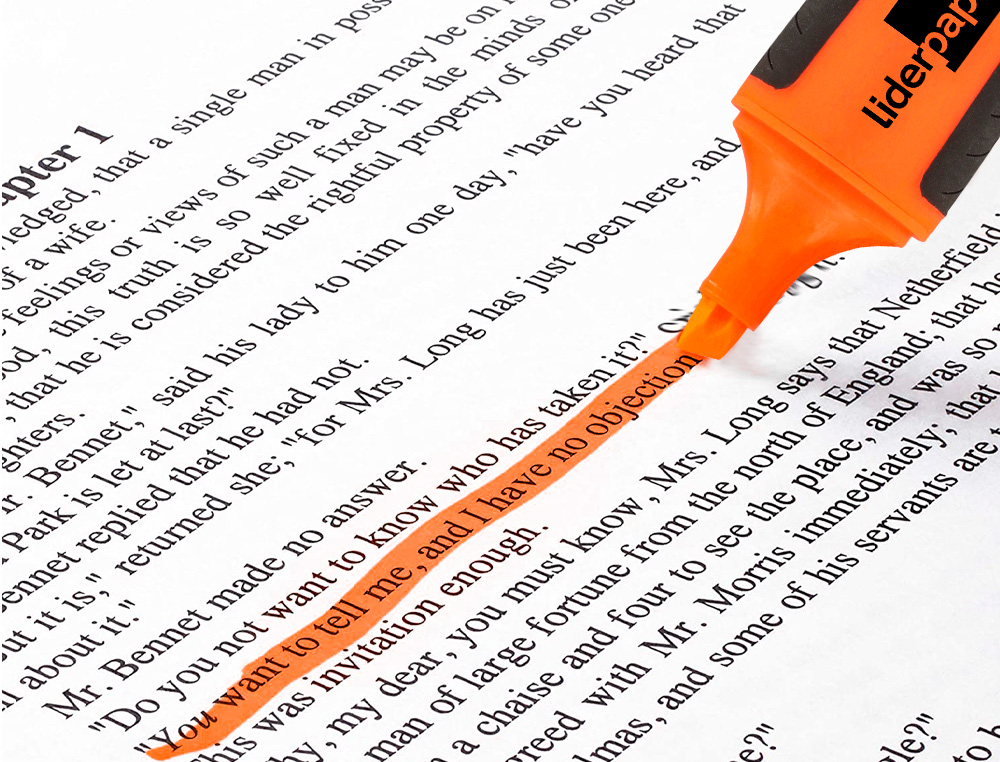 SURLIGNEUR LIDERPAPEL FLUORESCENT MINI TRACÉ 1/4MM POINTE BISEAUTÉE GRIP CAOUTCHOUC COLORIS ORANGE