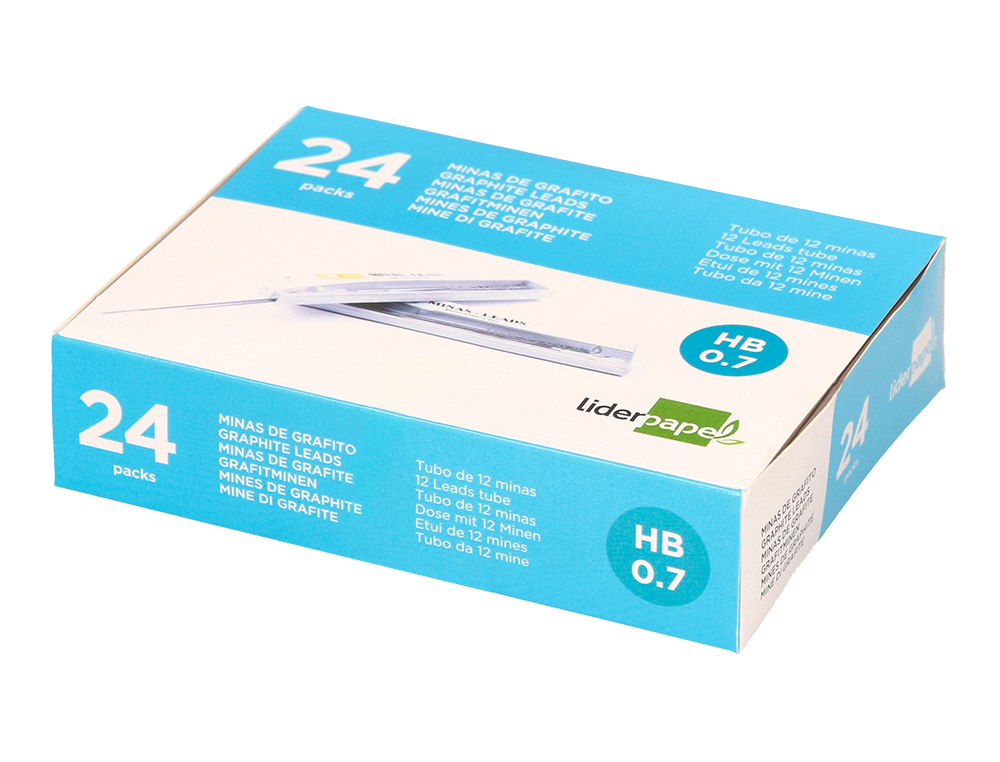 MINE LIDERPAPEL 0.7MM HB GRAPHITE TRS RSISTANTE TOUS PORTEMINES TUI 12 UNITS