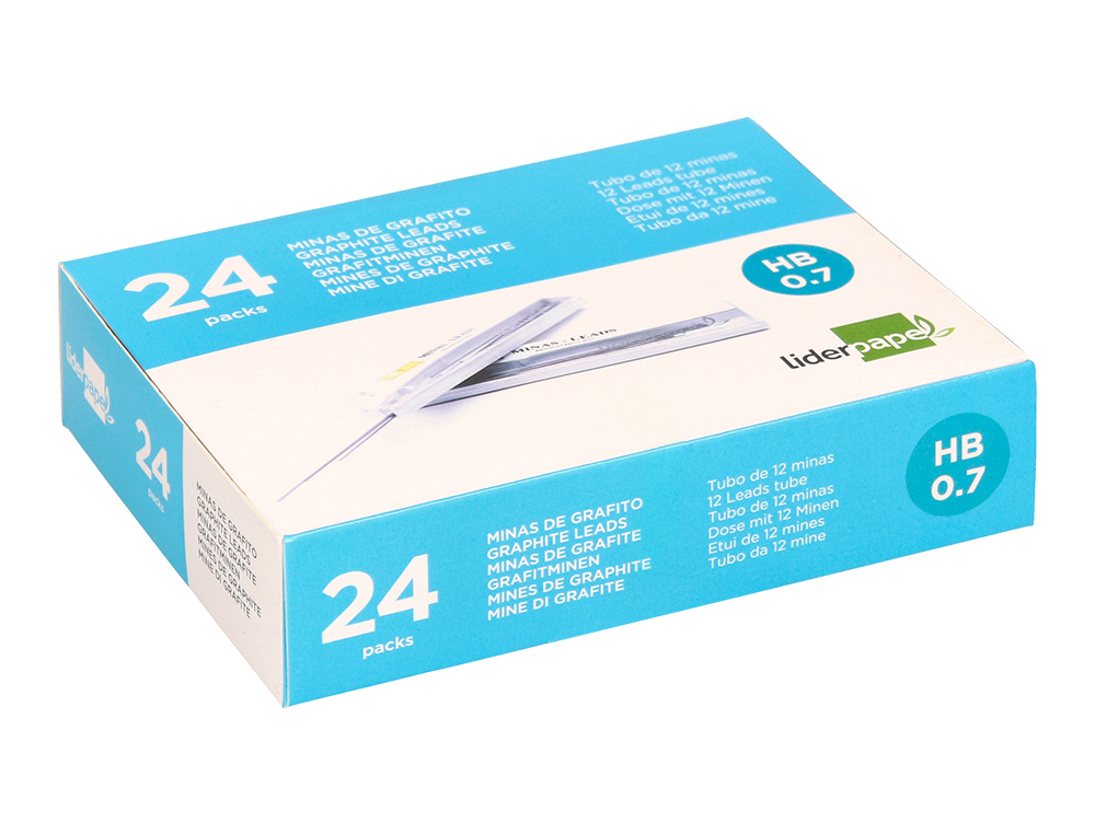 MINE LIDERPAPEL 0.7MM HB GRAPHITE TRS RSISTANTE TOUS PORTEMINES TUI 12 UNITS