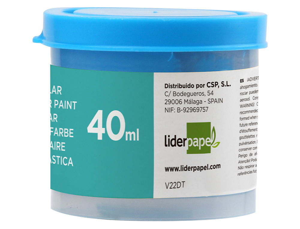 GOUACHE SCOLAIRE LIDERPAPEL COLORIS BLEU POT 40ML