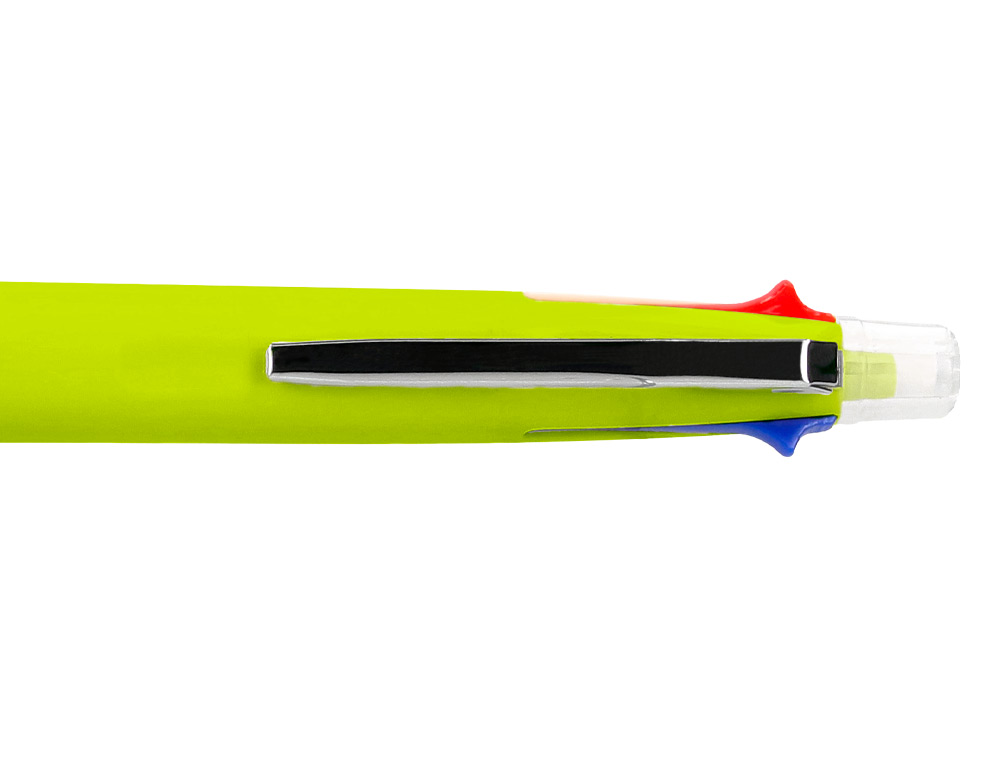 STYLO-BILLE LIDERPAPEL 5 EN 1 POINTE 0.5MM TRAIT 0.7MM RTRACTABLE 4 COULEURS D'ENCRE PORTE-MINE 0.5MM GOMME