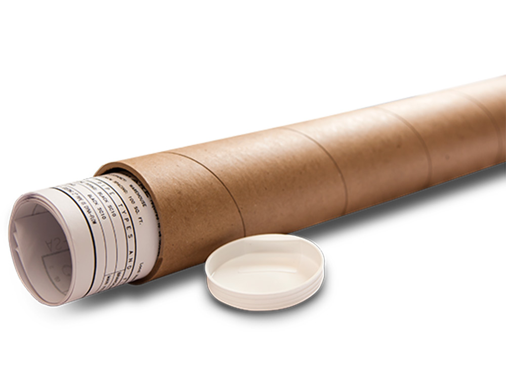 TUBE PORTE-DOCUMENTS Q-CONNECTCARTON ENCOLLE 1,8MM FORMAT A3/A2 40X430MM COUVERCLE PLASTIQUE TRES RESISTANT