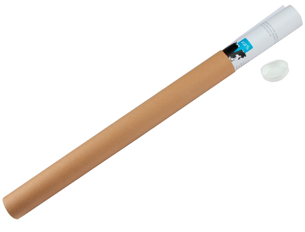 TUBE PORTE-DOCUMENTS Q-CONNECTCARTON ENCOLLE 1,8MM FORMAT A3/A2 40X430MM COUVERCLE PLASTIQUE TRES RESISTANT