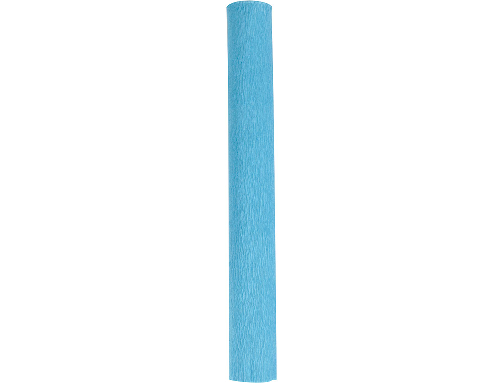 PAPIER CREPON LIDERPAPEL ROULEAU 50CMX2,5M 85GR COLORIS BLEU CIEL