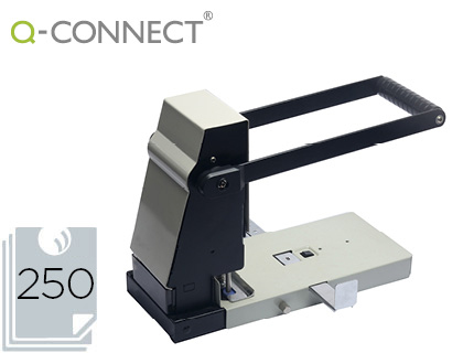 PERFORATEUR Q-CONNECT GROS TRAVAUX CAPACITÉ 250F 2 TROUS COLORIS NOIR/BLANC 260X180X380MM