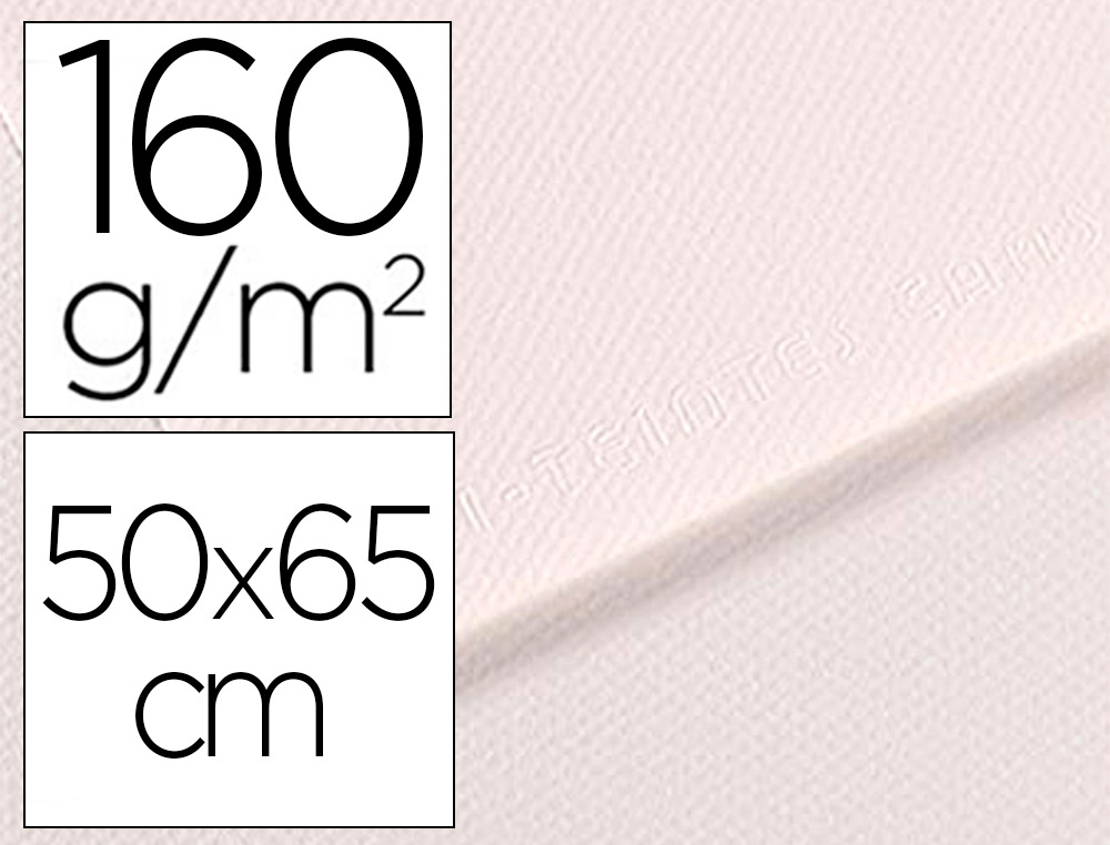 PAPIER DESSIN CANSON FEUILLE MI-TEINTES N 335 GRAIN        GELATINE HAUTE TENEUR COTON   160G 50X65CM UNICOLORE BLANC