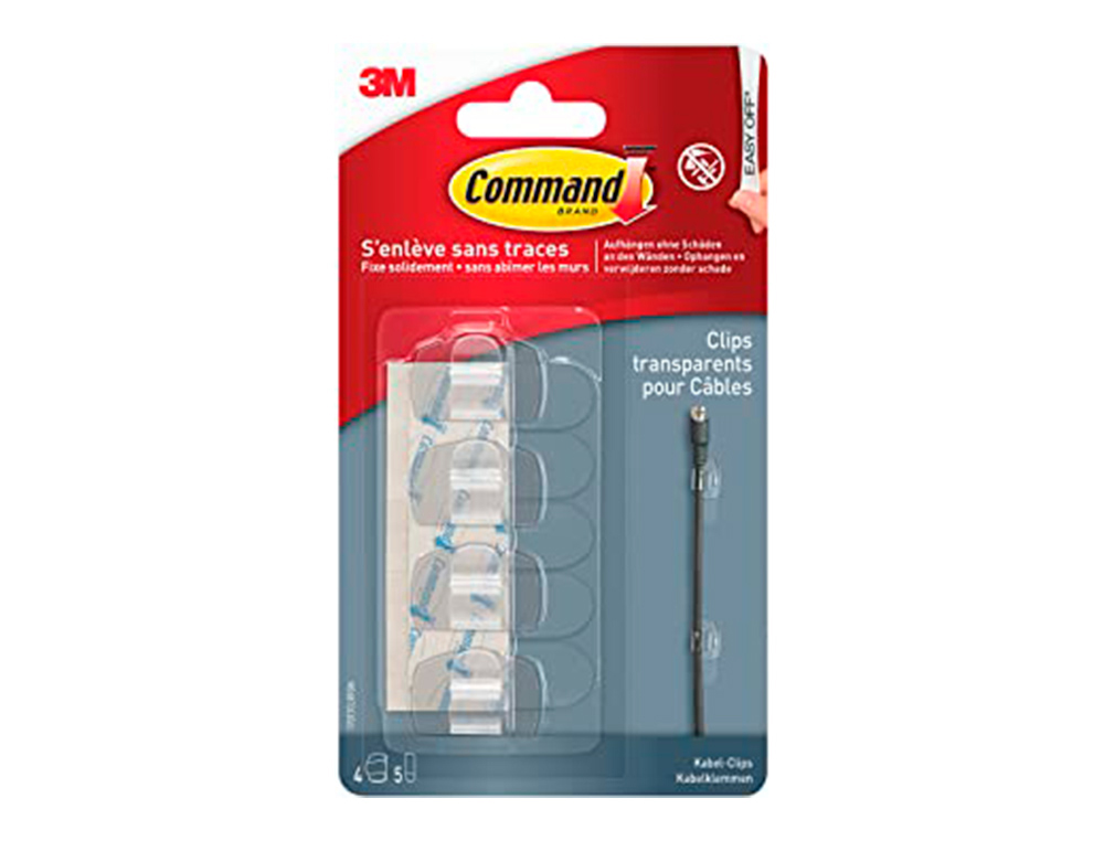 CROCHET COMMAND  ACCROCHE TABLEAU 4 CROCHET ET 5        LANGUETTES TRANSPARENT