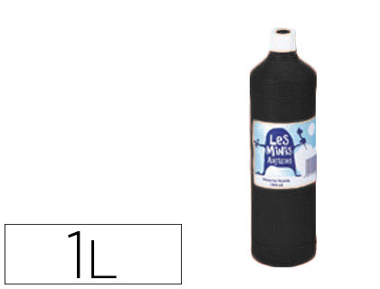 GOUACHE MINI ARTISTES CONOMIQUE ULTRA-LAVABLE PRTE  L'EMPLOI PAISSE ONCTUEUSE COLORIS NOIR FLACON 1000ML