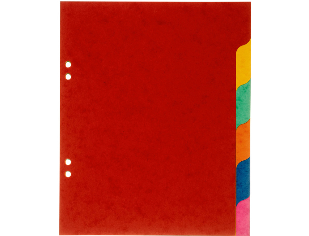 INTERCALAIRES COUTAL CARTE LUSTRÉE FORMAT ÉCOLIER 17X22CM 6 POSITIONS 4 TROUS POUR ANNEAUX 80MM/103MM COLORIS ASSORTIS