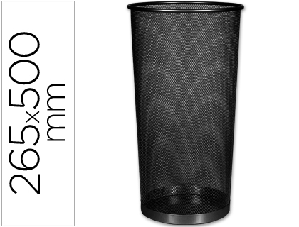 PORTE-PARAPLUIES Q-CONNECT MAILLE MTALLIQUE CAPACIT 22.6L HAUTEUR 500MM DIAMTRE FOND 265MM COLORIS NOIR