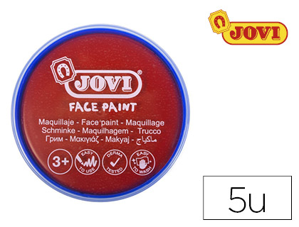 MAQUILLAGE JOVI FACE PAINT EN CRME DE 20ML COULEUR ROUGE TUI DE 5 GALETS