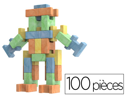 JEU DE CONSTRUCTION WALLY WALL OZ INTERNATIONAL SAC DE 100 PIÈCES