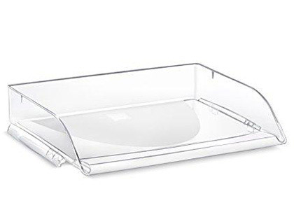 CORBEILLE À COURRIER CEP PRO POLYSTYRÈNE ANTICHOC ROBUSTE SUPERPOSABLE VERTICALE/DÉCALÉ 341X265X65,4MM CRISTAL